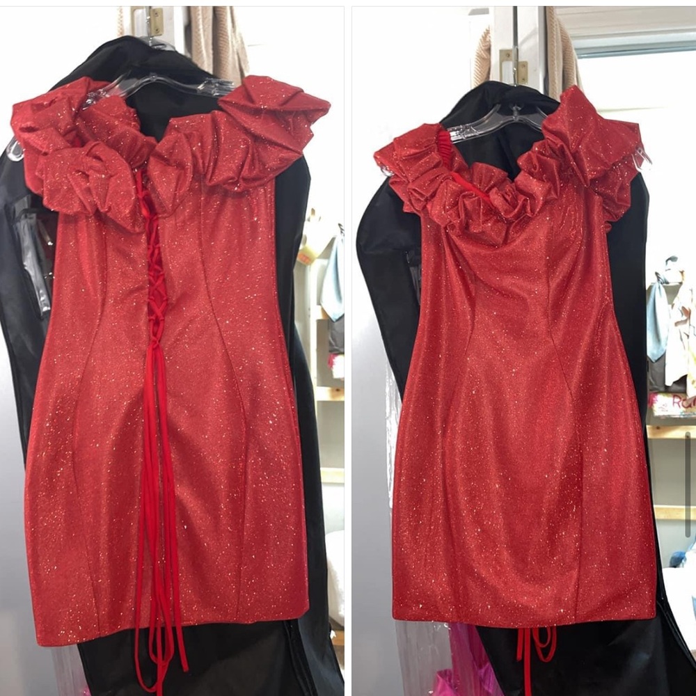 Red formal dress
